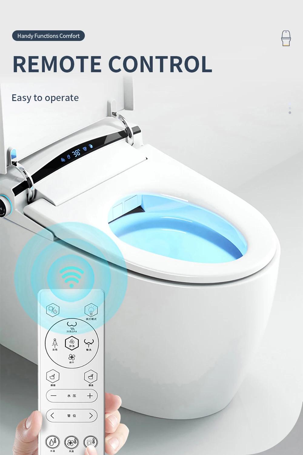 Bathroom Ceramic Intelligent Toilet Modern Luxury Electric Automatic ...