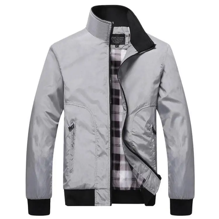 Autumn Casual Solid Slim Bomber Jacket For Men Baseball Jacket - Buy ...