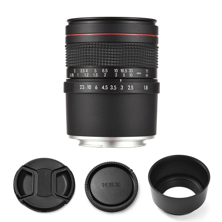 85mm F1.8 Telephoto Camera Lens Large Aperture Full Frame Portrait Cameras Lens Manual Focus For Sony E-Mount Cameras