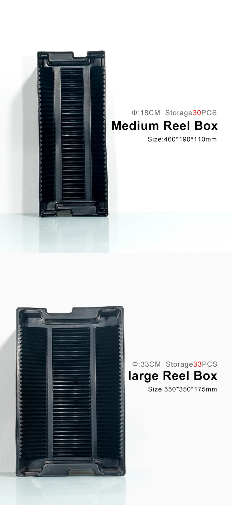 Black Plastic Antistatic ESD SMT Reel Rack Box