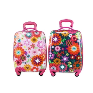 OEM 16 Inch CAPPE Rectangle Fashion Kid Vintage Cabin 4 Wheels Travel Trolley Luggage with Removable Wheels for Kids