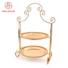 Wedding Wedding And Party Flowers Display Stand Gold With Handle Dessert Stand