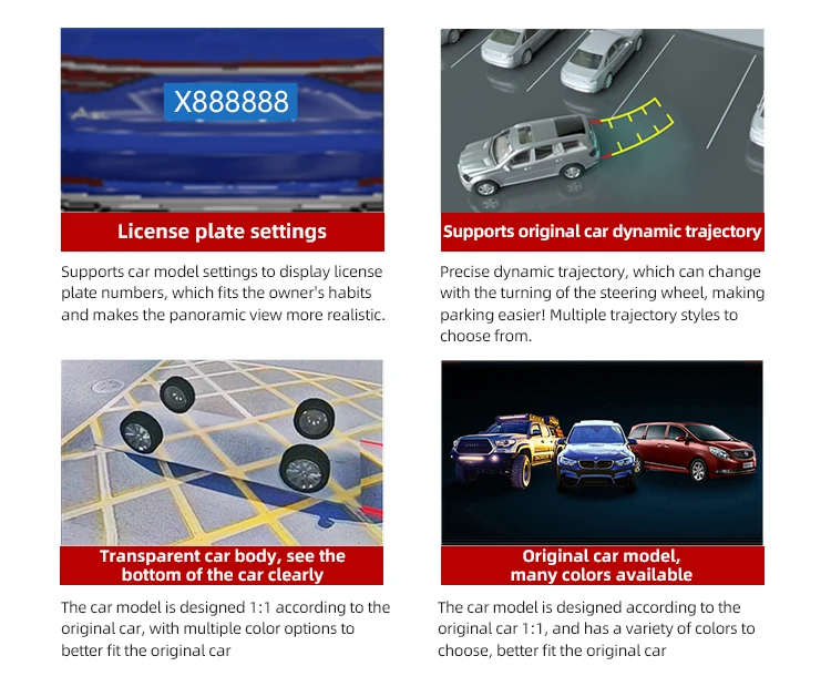 Wemaer 360 Panoramic Camera 2D 3D Bird View HD Car DVR Surround View Around Monitoring 360 Degree Birdeyes View Car Camera manufacture