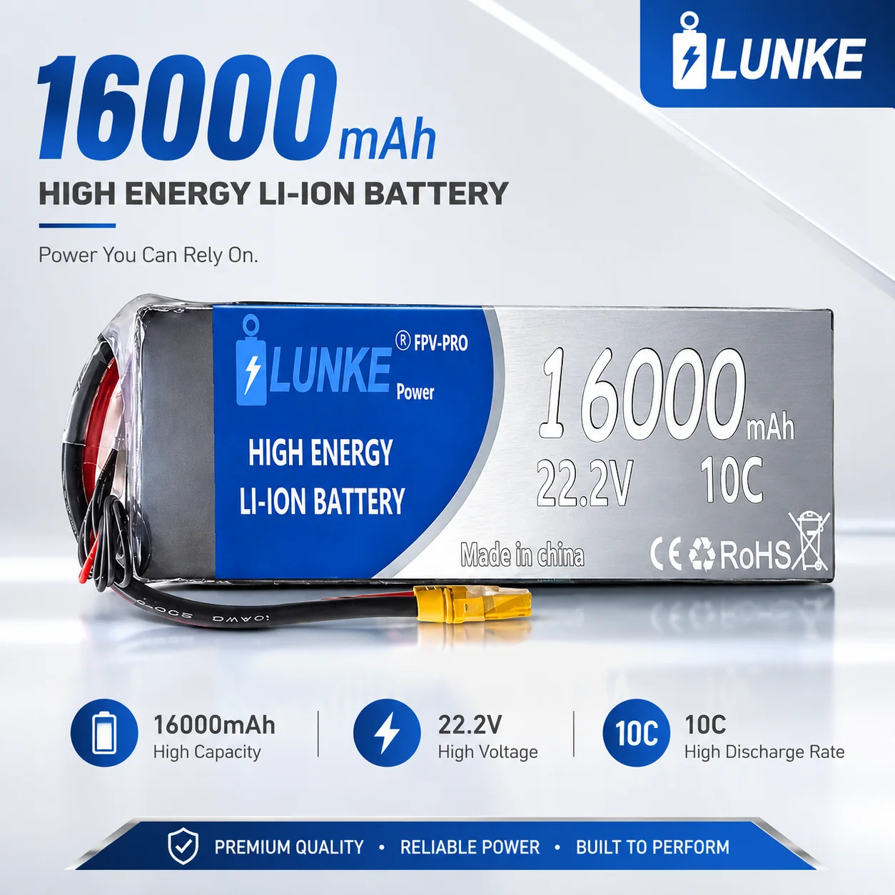 6S Lipo 22.2V 16000mah Car Battery 10C with Deans T Plug Hard case Lipo for  1/10 1/12 1/14 RC Car Truck Monster Tanks 102050| Alibaba.com