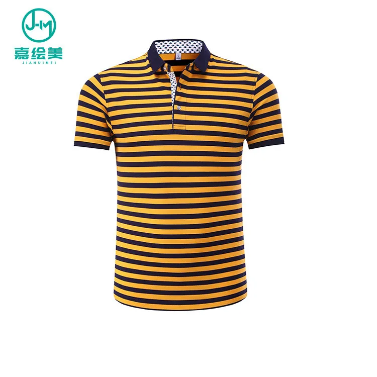 black and yellow golf shirt