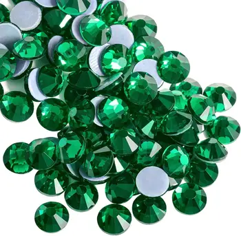 OPL Emerald Glass HotFix Rhinestones - Elegant & Long-Lasting Decorative Stones for Crafts & Apparel