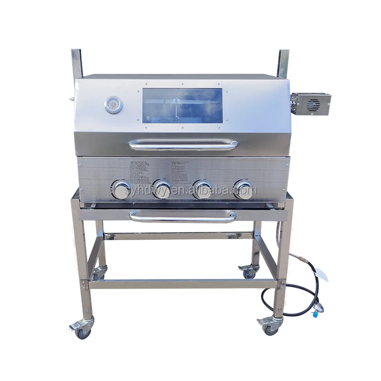 Factory Direct Price Large Gas and Charcoal Brazilian Roaster Pig Lamb BBQ Spit Rotisserie Grill