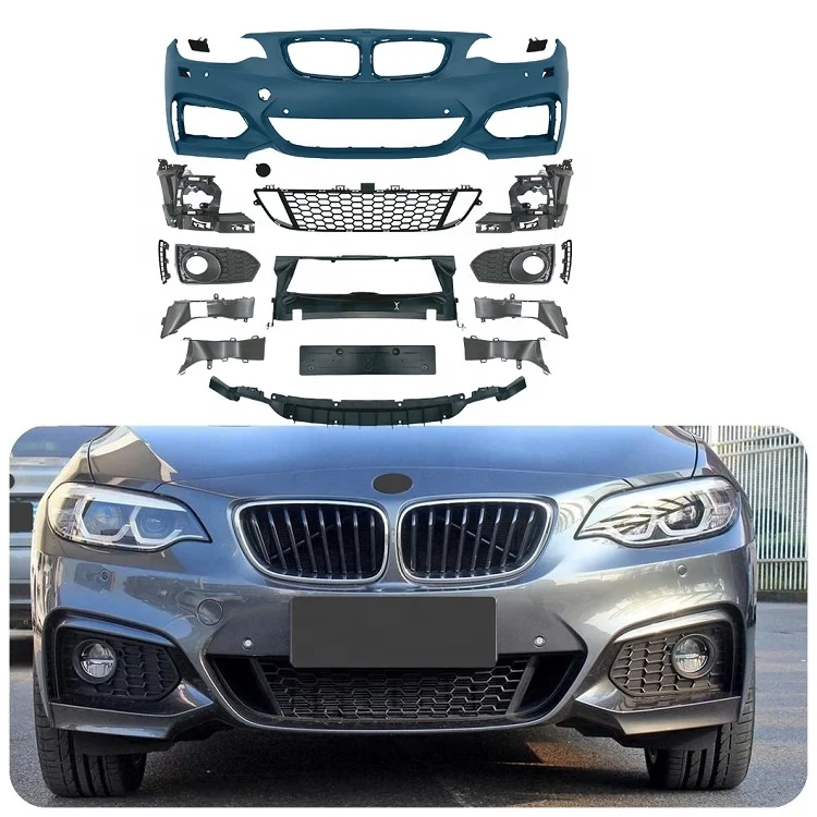 MMO Front Lip For BMW 2 Series 2014-2021 F22 F23 M Sport Front Bumper Lip  Splitter - Matte Black Compatible With For 2 Series For F22 F23 2014 2015 2016 2017 ダイナミッ