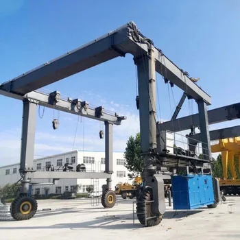 Rubber Tired Gantry Crane, Double Beam Rubber Gantry Crane Design Drawing