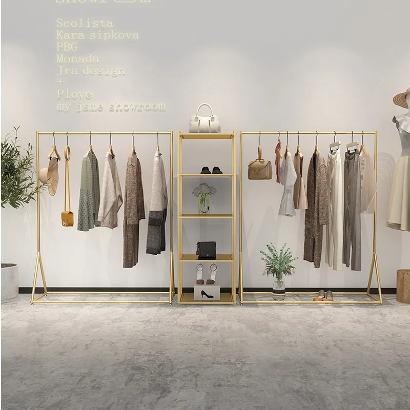 Display Racks Gold Stand For Clothing Display Garment Clothing Rack
