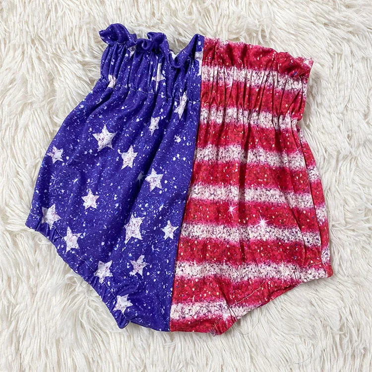 Бесплатная доставка, новое поступление, летняя полоска в виде звезды для младенцев, 4 июля, половинчатая наполовину