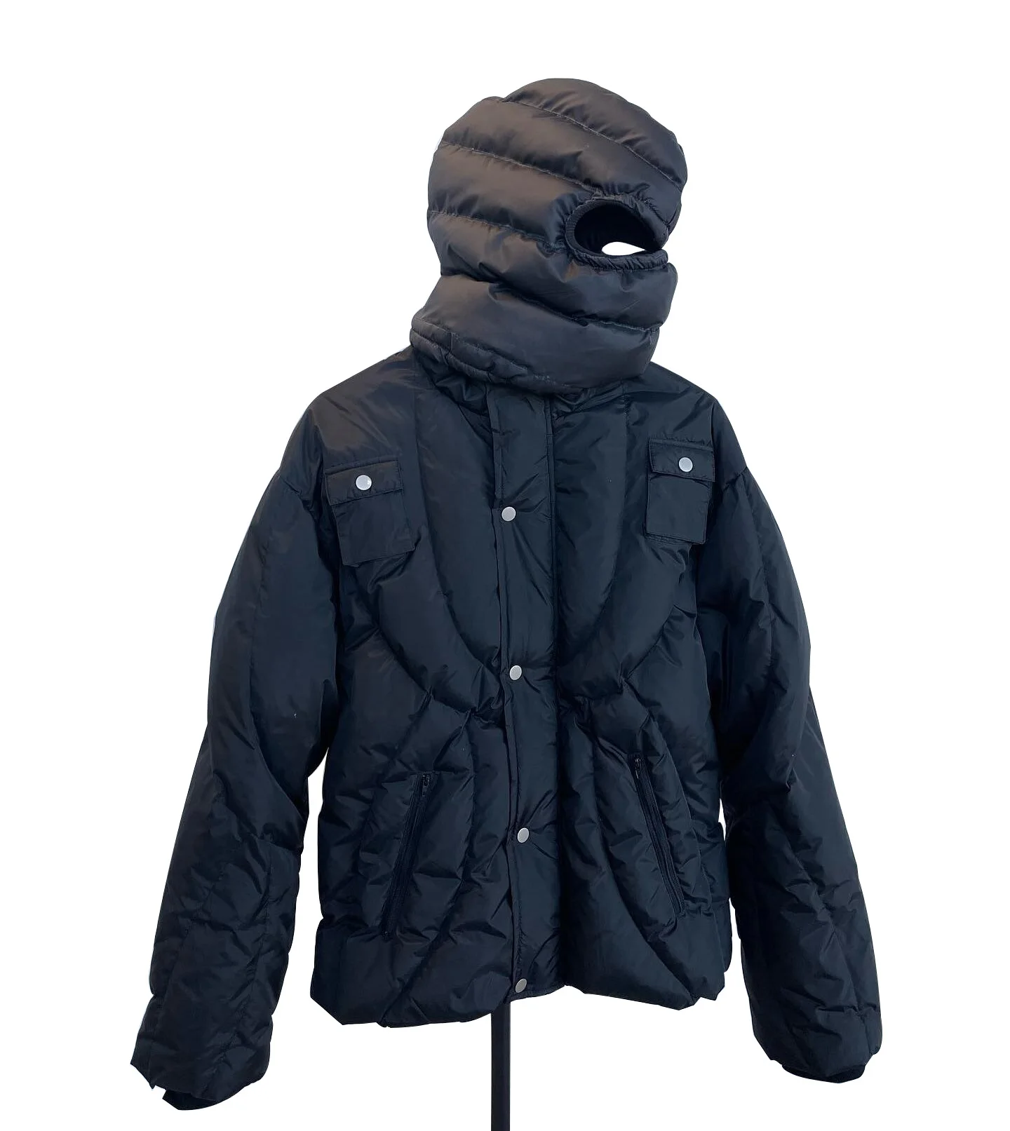Custom OEM Service Streetwear Men's Down Puffer Jackets Windproof Waterproof Warm Zip-Up Cotton Padded Winter Outdoor gallery 8