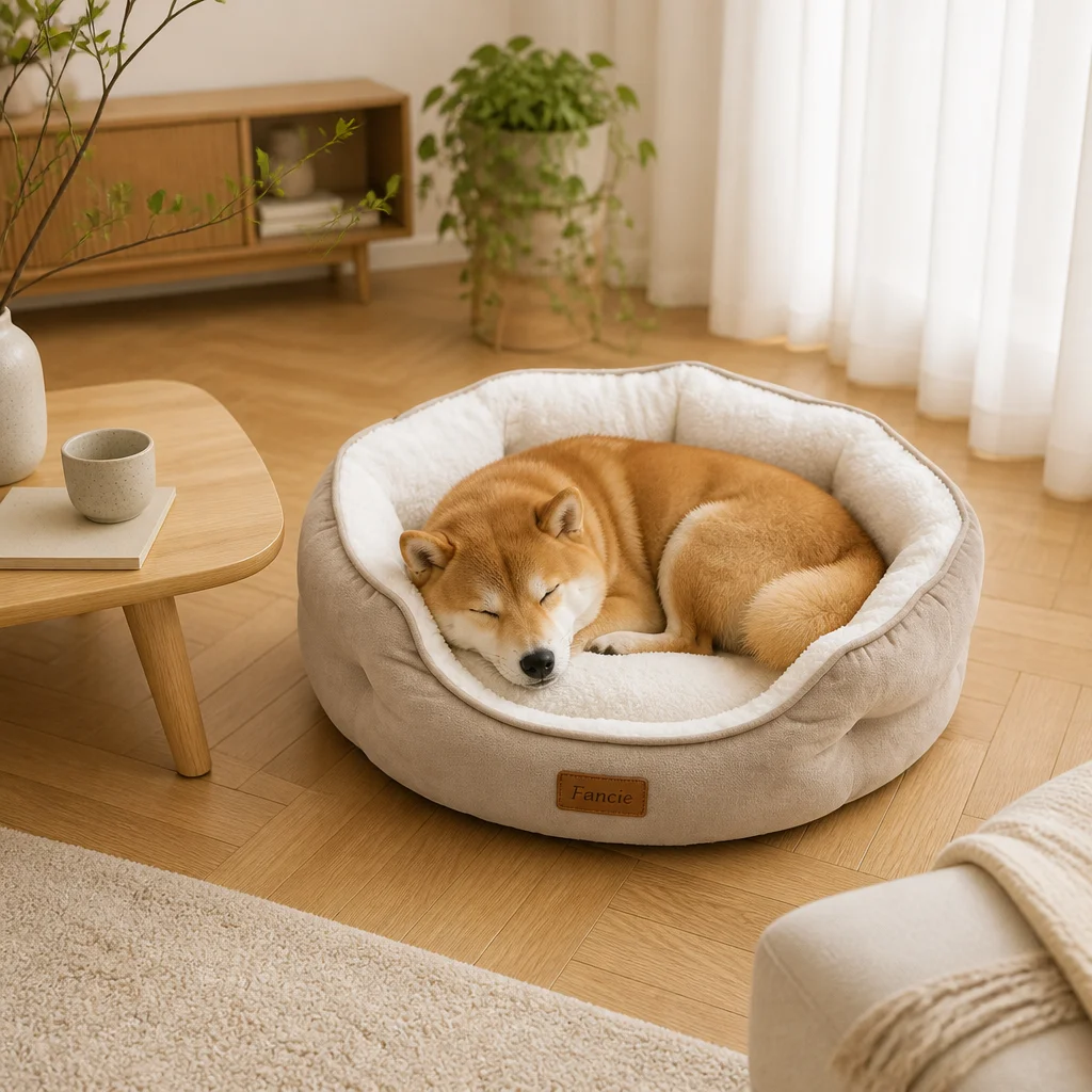 Scalloped Pet Nest Bed Plush Outer — Product details 2