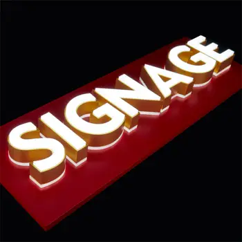 Outdoor Waterproof Frontlit Backlit Led Channel Letter Sign Lighted Acrylic Luminous Company Logo Letters