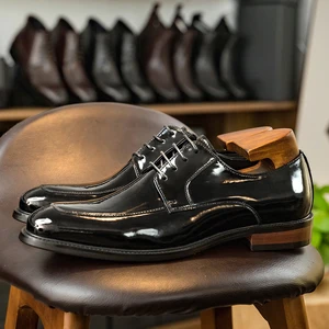 Factory Price Comfortable Business Italian Derby Shoes Casual Formal Classic Elegant Leather Shoe for Men  Wholesale