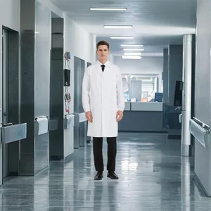 Professional Unisex Scrub Sets Lab Coat Medical Nursing Doctors Cotton Polyester V-neck Long Pants Hospital Scrubs Uniform
