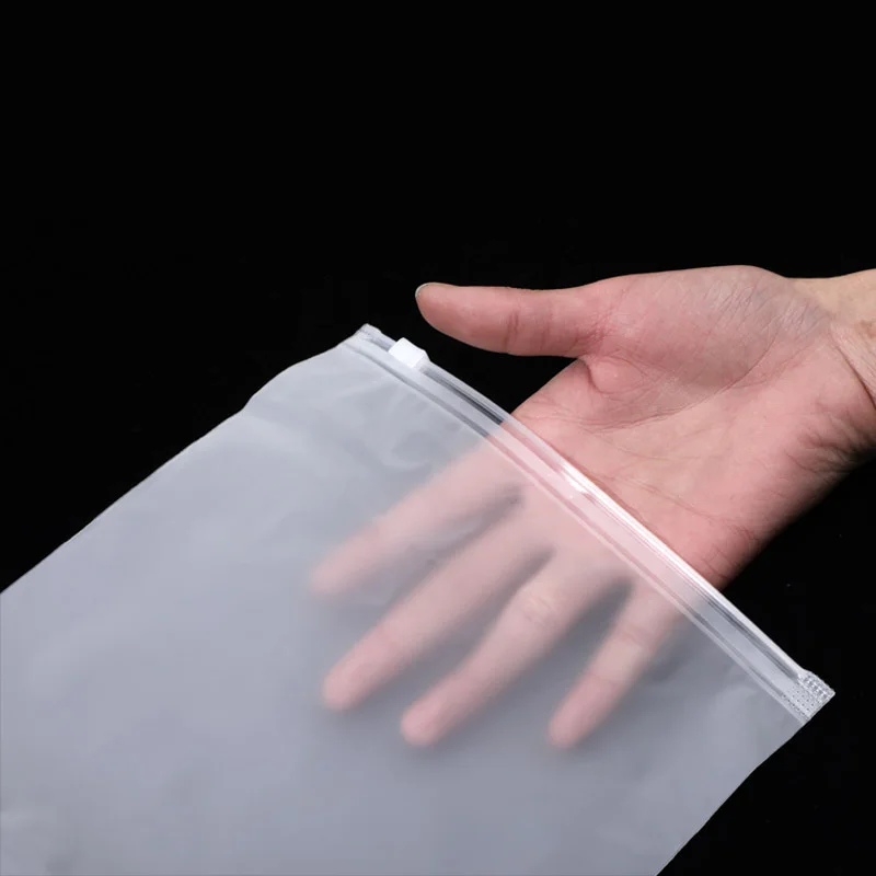 Custom Logo Printed Reusable Packaging Ziplock Bags Frosted Zipper