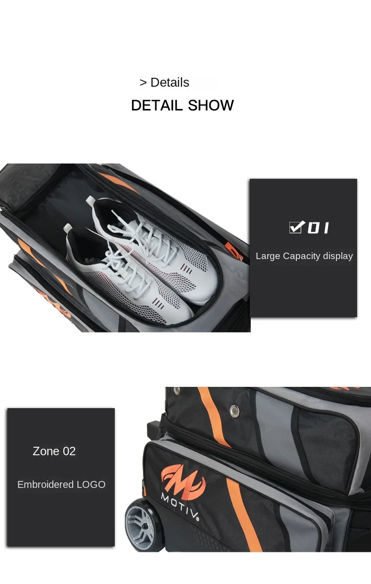 Factory Direct Sale Bowling Roller Bag 2 Ball Roller Bowling Bag 2