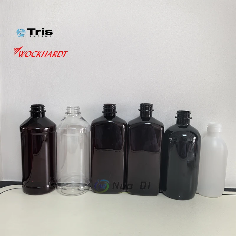 Square Rx Bottle Pharmacy Bottles Oval Rx Medicine Liquid Bottles Amber Screen Printing ...