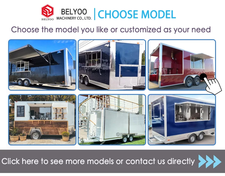 Custom Food Trailers Fully Equipped Mobile Bar Pizza Hot Dog Stand ...