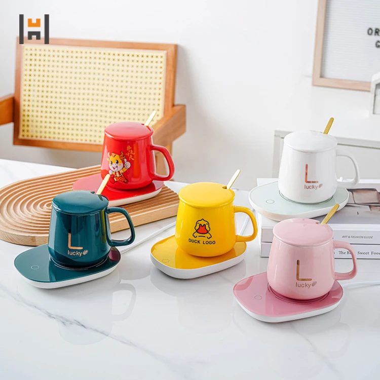 Stylish Coffee Mug Warmer and Mug Set