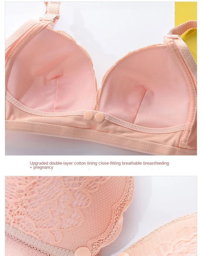 Maternity Wire Free Front Closure Breastfeeding Pregnant Nursing Bra