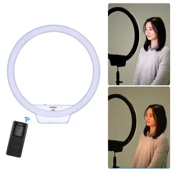 Yongnuo YN608 Selfie Ring Light 3200K~5500K Bi-Color Wireless Remote LED Video Light with Handle Grip detail image