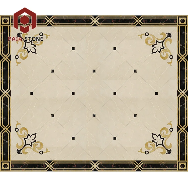 Reka Bentuk Lantai Marmar Mewah Lobbi Hotel Medalion Jet Air