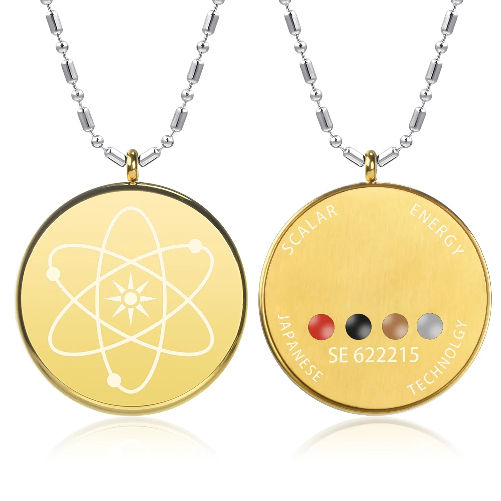 Quantum Science Stainless Steel Energy Quantum Pendant with Negative Ions Japanese Quantum Energy Pendant