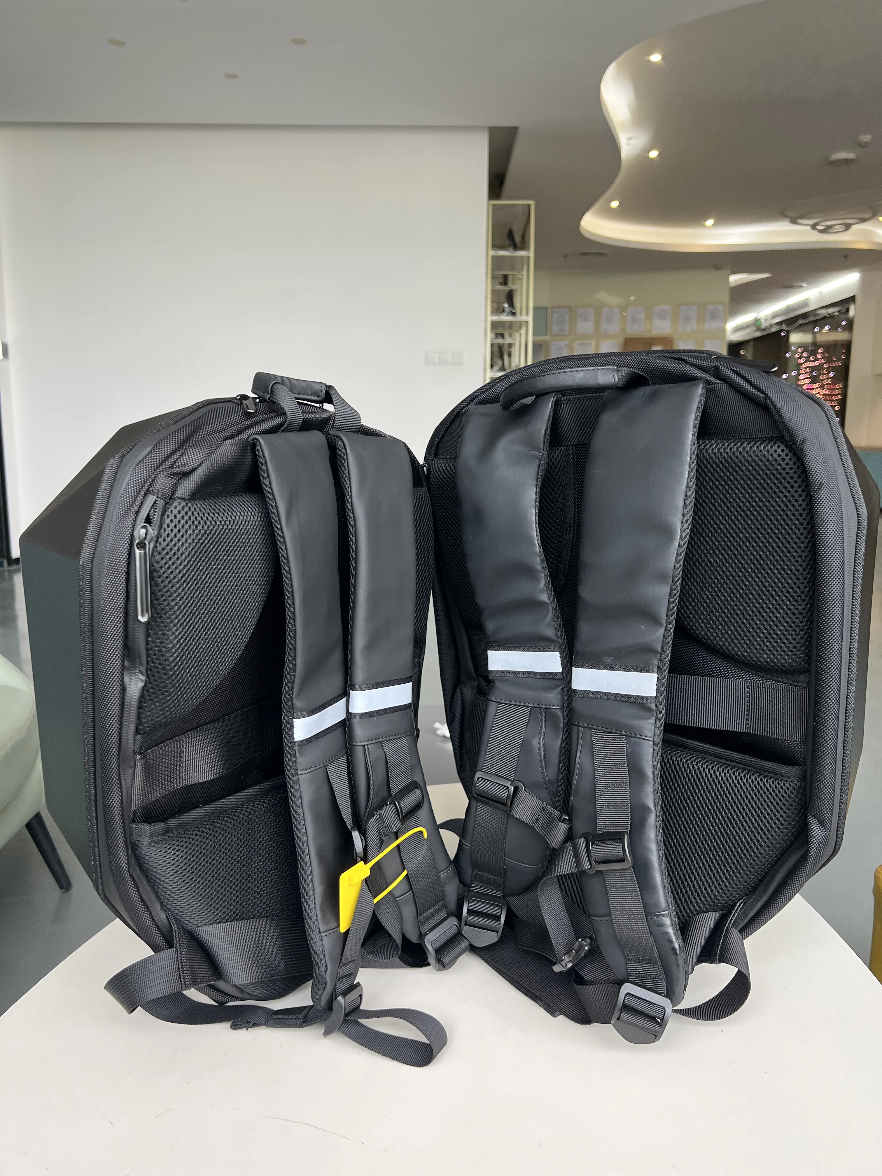 Hard Shell Backpack with Eyes Iron Man Motorcycle Riding Led Backpack Knight Led Screen Black Led Backpack