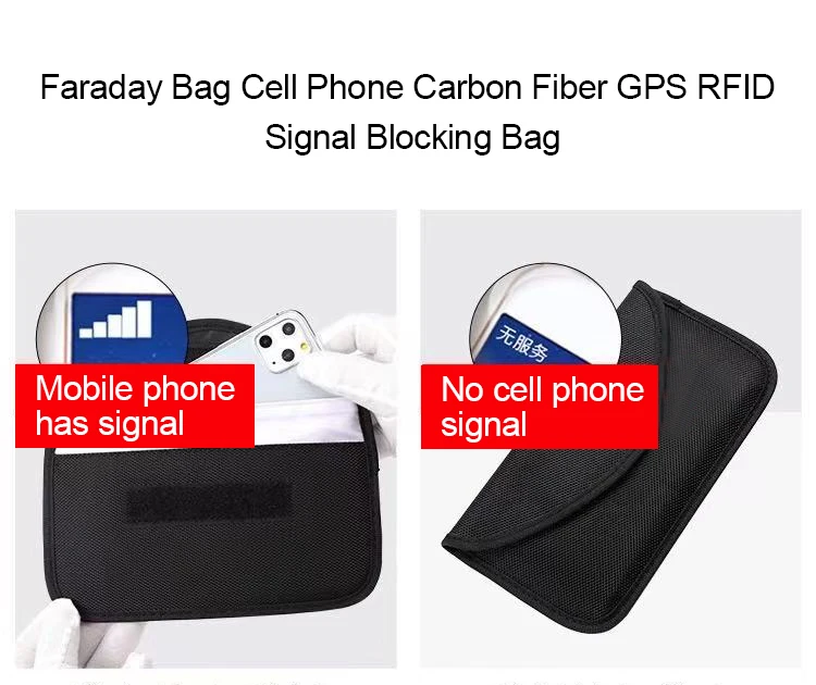 Faraday Bag Cell Phone Signal Blocking Radiation GPS Shielding Passport  Sleeve Wallet Case Car Key FOB Bag With Buckle - AliExpress