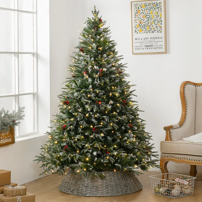 High Quality PVC Pine Needle Christmas Tree with White Glitter for Party Decorations-Wholesale Christmas Trees