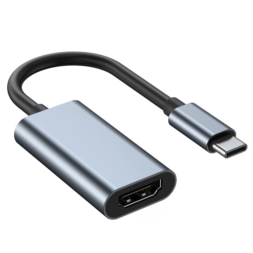 Adaptateur USB-C vers HDMI 4K, station d'accueil USB-C m&acirc;le vers HDMI femelle, c&acirc;ble convertisseur HDTV USB-C vers HDMI pour MacBook Pro et Samsung