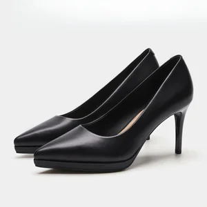 Women's High Heels for Nightclub Slim Super High Top Shoes with Slip-On Closure Pointed Toe and Shallow Mouth Thin Heels