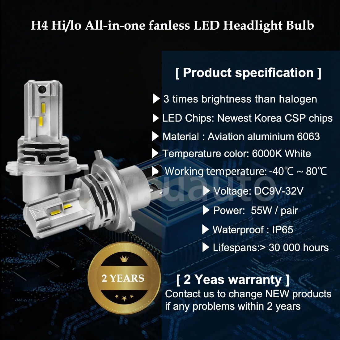 CQL M4 C6 LED Headlight Bulb 36W 8000lm Car Led Headlight H1 H3 H4 H7 H8 H9 H10 H11 9005 9006 for Ford Suzuki toyota
