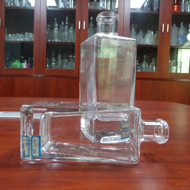 Flint Glass 250ML 25cl Mini Square Glass Spirit Liquor LIQUEUR Bottles