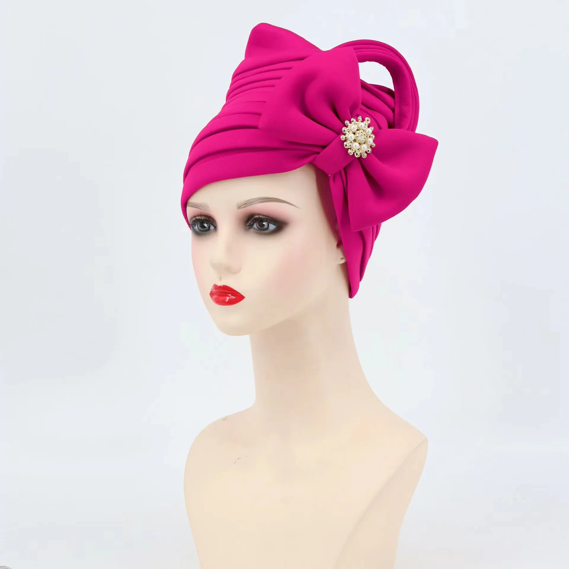 African Hat Turban Butterfly Knot Women Turban Head Wraps