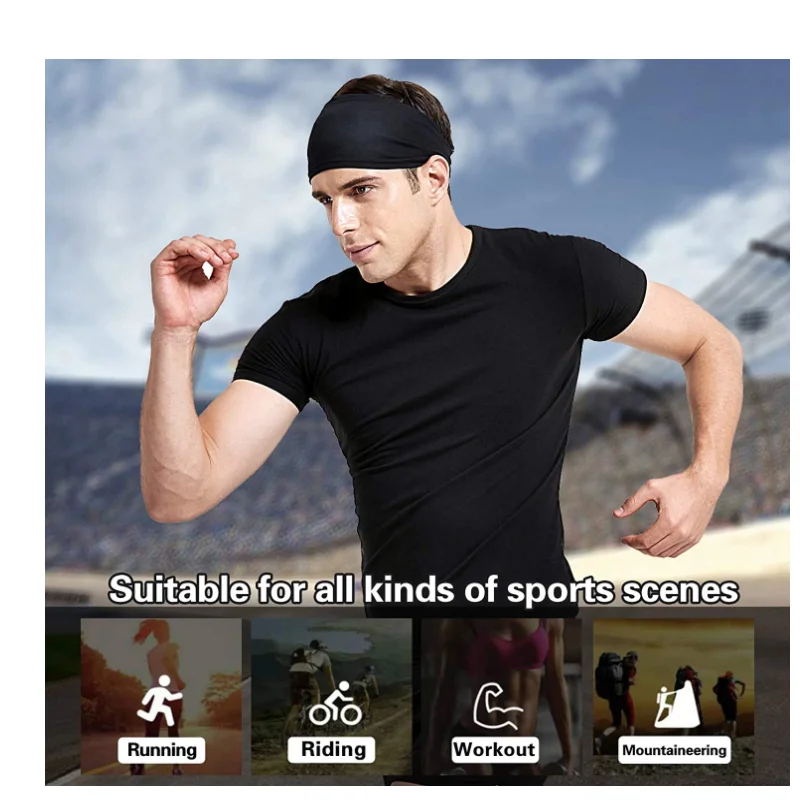 Tennis Sweat Sucking Expert Mens Running Headband Workout