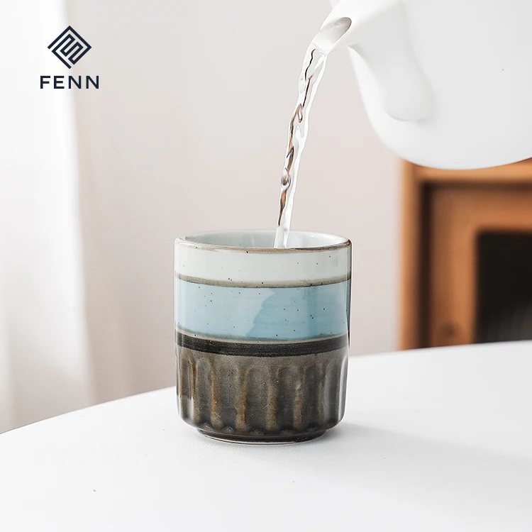 product fenn high quality vintage pottery cup customized creative tea water coffee ceramic cup for home stoneware tea cup-63