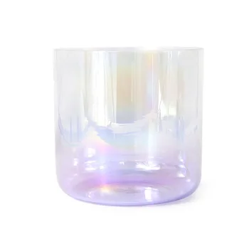 Purple Gradient Quartz Crystal Singing Bowl Glass Music Bowl for Yoga Sound Therapy Percussion Instrument