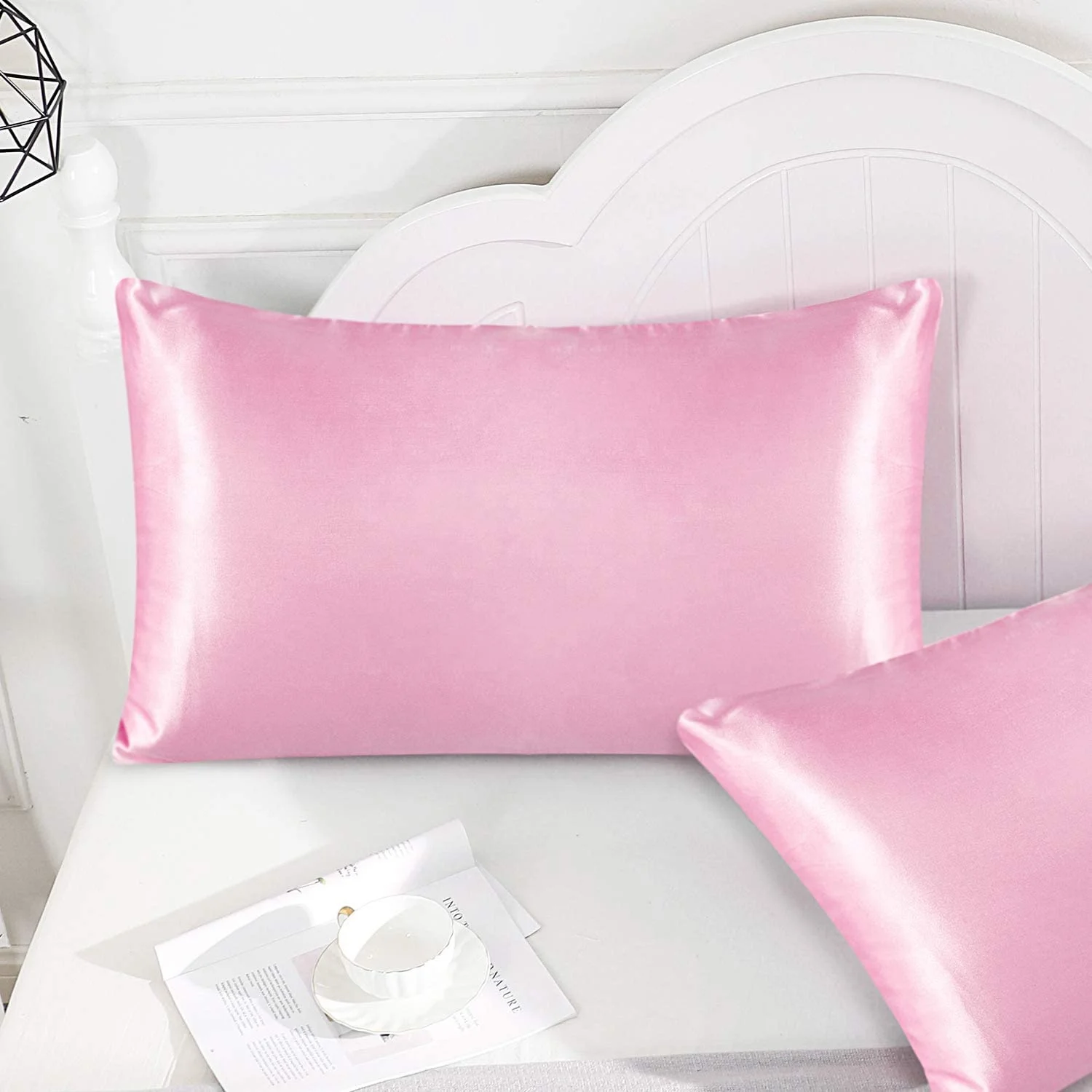 Sustainable Pink Silk Pillow Case Satin Fabric Pillowcase 100 Pure