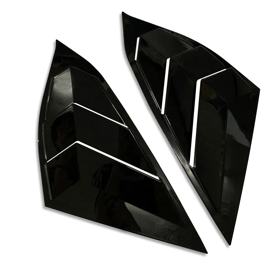 Tiypeor Window Louver for Honda Accord 2018-2022 Gloss Black JDM Side Vent Rear Window Quarter Louver