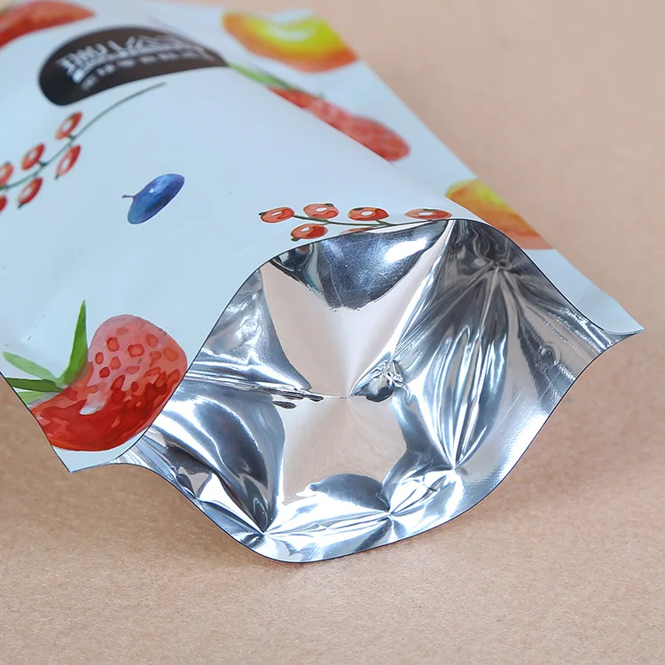 Matte Finish Black White Gold Color Stand Up Resealable Zipper Ziplock Aluminum Foil Mylar Food Packaging Pouches Bags factory