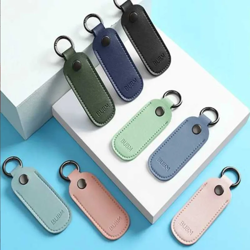 Universal Mini USB Flash Drive Leather Protective Case with Anti-loss Feature for Online Banking U-Shield