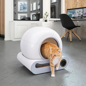 New Factory Price Smart App Controlled Automatic Plastic Cat Litter Box Self-Cleaning Electric Toilet Smart Accessory