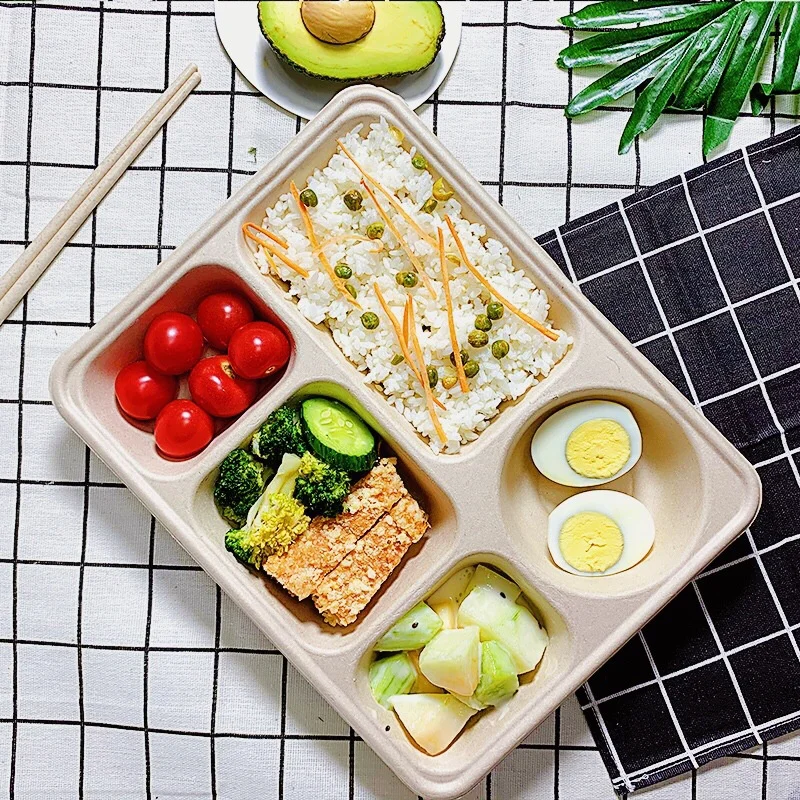 Chinese Food Container Sugarcane Takeout Containers Sugarcane Tray