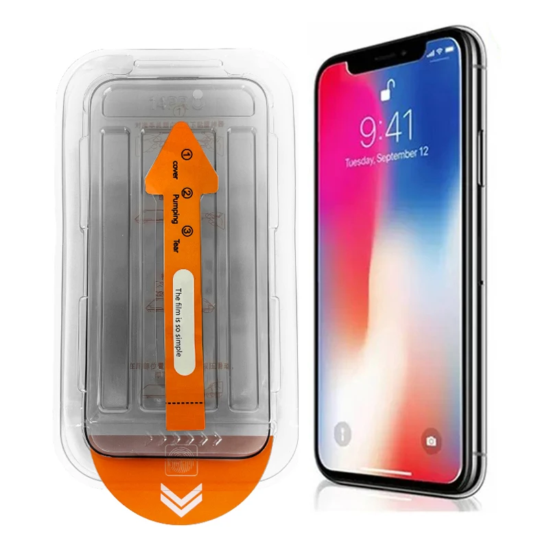 Anti Spy Dust Free Quick Fit Tempered Glass Phone Screen Protector For Iphone 11 12 13 14 Pro