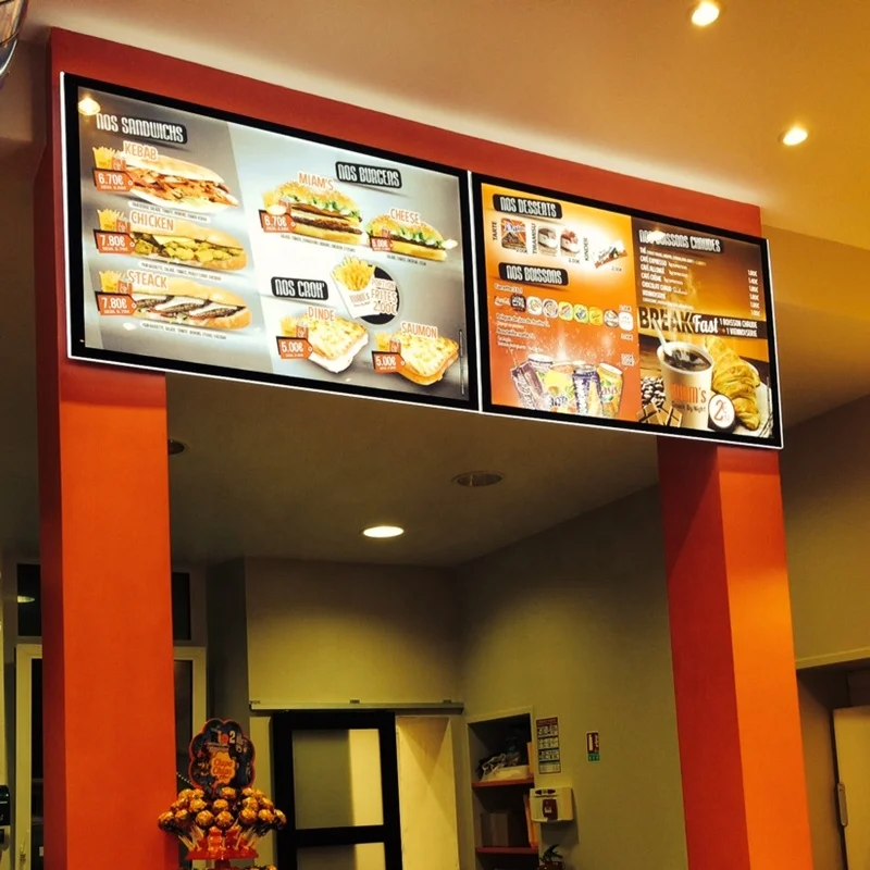Kfc Display Supertise KFC Fast Food Cafe Menu Board Display - LED Illuminated