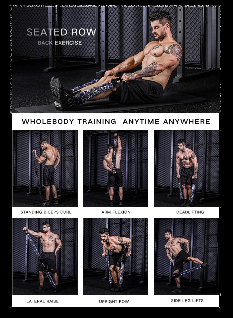 Portable Chest Workout Equipment Push Up Resistance Bands Bench Press