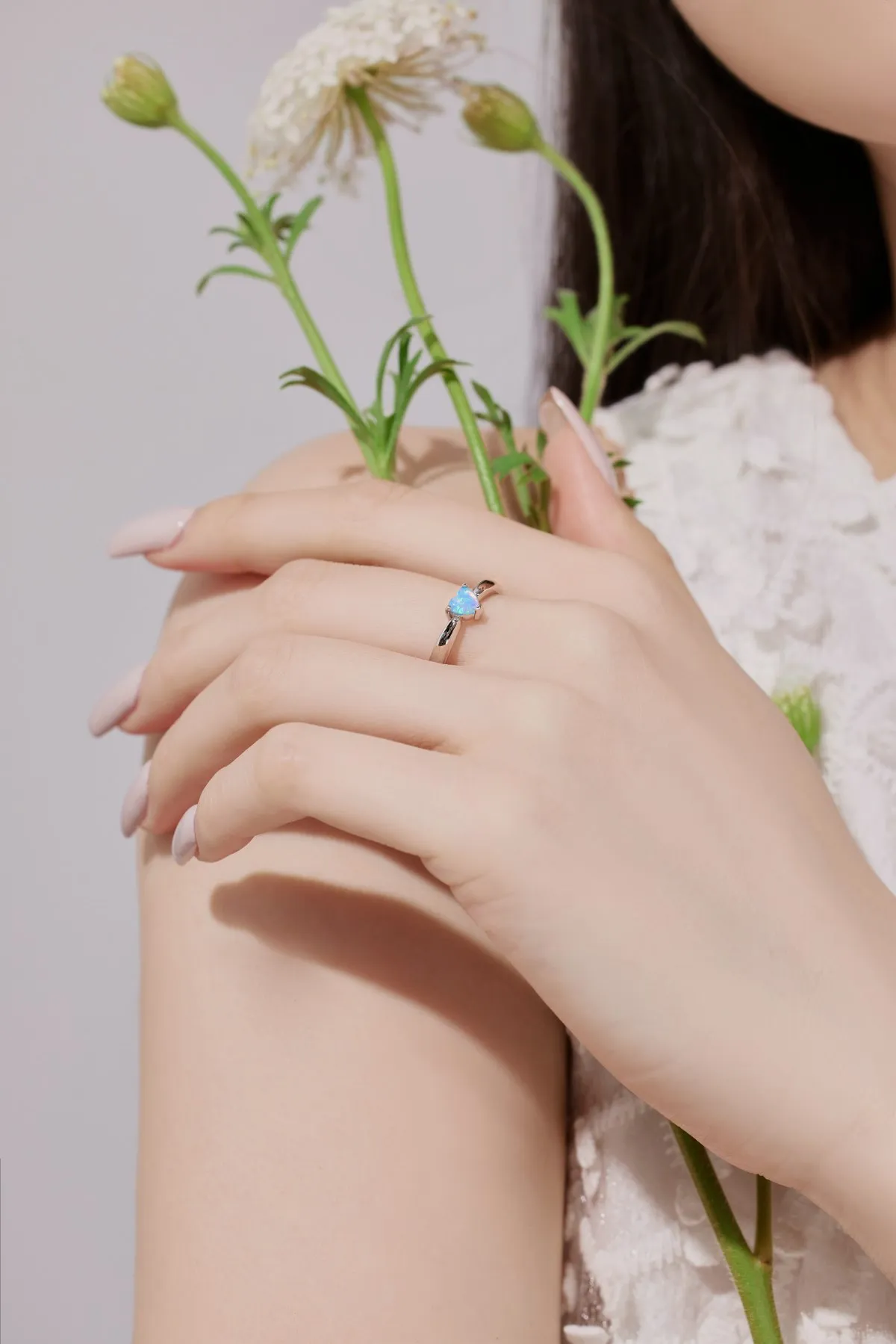 KAKODIY Simple Women's Blue Zircon Ring Boutique Jewelry Charm 925 Sterling Silver Love Ring Women Girls Gift detail 3
